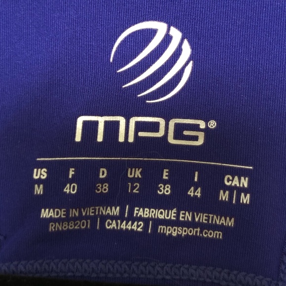 MPG Sports Bra - Blue - Size Medium - Picture 5 of 6